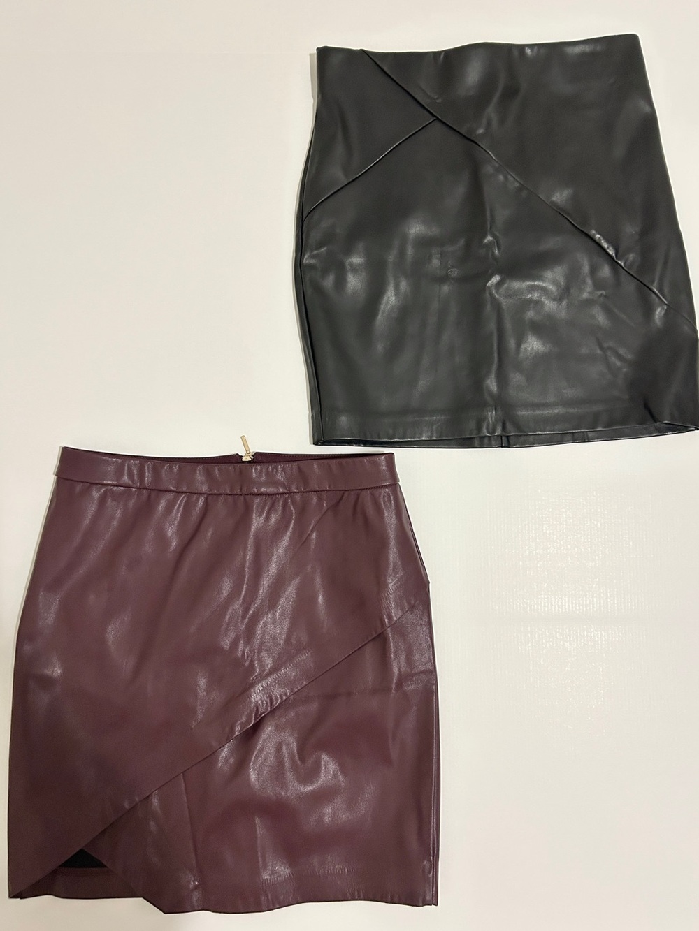 (2) Dynamite Faux Leather Skirts